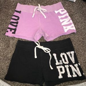2 pairs of VS Pink shorts